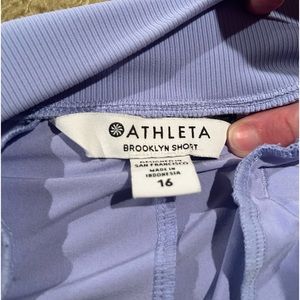 Athleta Brooklyn shorts women’s size 16 color is periwinkle.